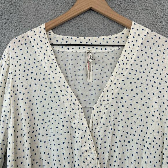 INTIMATELY FREE PEOPLE Makin Waves Bodysuit S Small Fairy Coquette Twee Dots - Picture 2 of 15